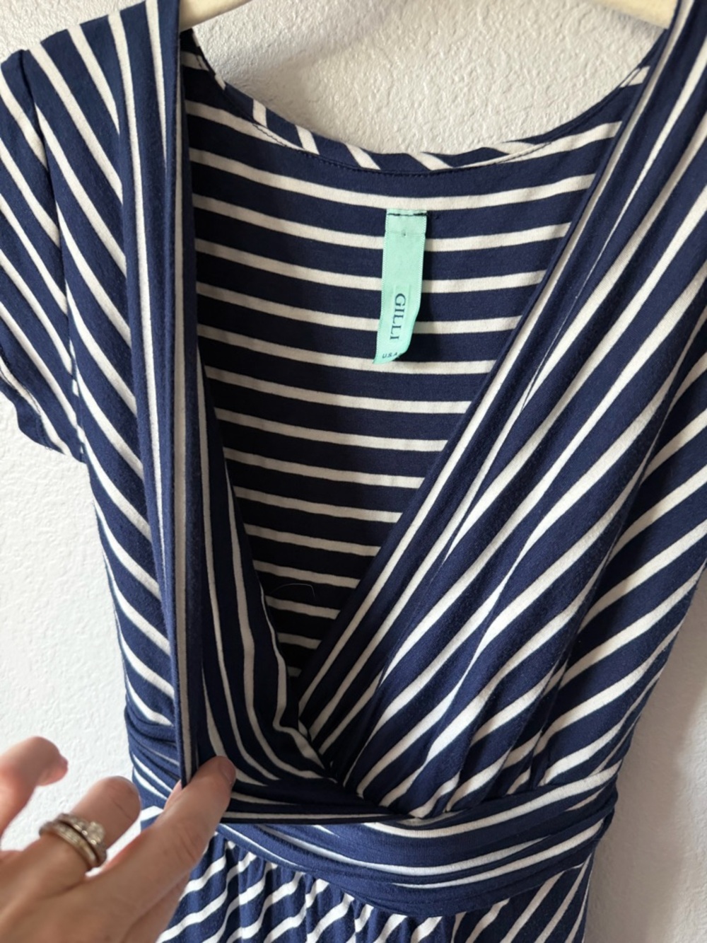 Gilli Jersey Faux Wrap Dress, EUC, Small - Picture 6 of 9